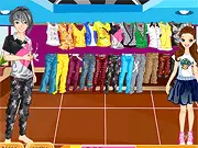 Gameplay screenshot of Boyfriend Dress Up game showing a handsome male character posing in a trendy outfit, with various clothing options and accessories displayed for selection.