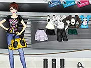 Panda Prints Fashion dress-up game free online creating outfits with cute panda tees and jeans
