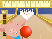 Pilar's Adventures Bowling free online game, play bowling with animal pins, casual arcade sports