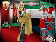 Models of the World Dubai free online fashion dress up game with a desert rose model on the runway