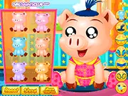 Baby Pig Salon free online dress up game, caring for an adorable piglet, play free pet fashion game