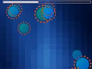 Evil Spots free online game screenshot showing a black screen filled with many small, red, rapidly moving dot targets