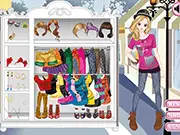 Magic Colorful Outfits free online game, a girl wearing a brightly colored, perfectly matched fashion ensemble.