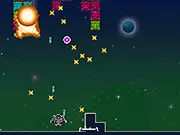 Invatris free online game, Tetris and Space Invaders combination, pixel art arcade hybrid shooter