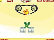 Tiger and Monster Hassle free online puzzle game screenshot, reuniting tiger and monster by removing platforms