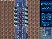 Atomic Alice free online game screenshot, character dodging explosions in a level, classic arcade avoidance gameplay