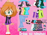 Namine's Flash Dressup game screen showing the character Namine being styled with various clothes and accessories in a classic online dress-up game