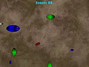 Screenshot of the free online game Brave Little Bug, showing a small insect navigating and eating smaller bugs