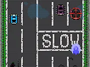 Cop Crusade free online pixel action game, cop throwing hiadoken fireballs at criminals