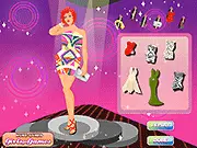 Free online Sixties Dress Up game featuring a model wearing mod-style 1960s fashion and accessories