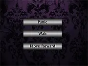 Screenshot from the horror game Freakish Entertainment At Rene's, showing a dark room illuminated by a faint light, highlighting the player's need to survive the darkness.