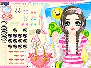 Woman with sophisticated, elegant winter makeup including a deep colored lipstick and smoky eye shadow in the game Cold Winter Make Up