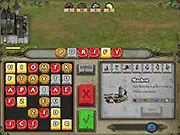 Screenshot of the Word Kingdom game showing an interface where players arrange letters into words to earn resources and a small kingdom map. Free word strategy game online.