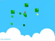 Push Platformer free game screenshot, showing the little character pushing a section of the level to create a pathway, level editor game online
