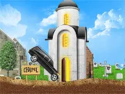 Magic Jump Racer free online Halloween driving and jumping game screenshot