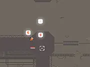 Screenshot of Super Tiny Leap game. Play free online timing and collecting arcade game with boosters.