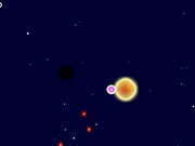 Screenshot of Dawn of a New Sun game. Play free online arcade avoidance game where you collect energy to grow a sun.