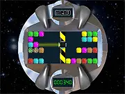 Screenshot of Sycolux, a classic-style pixel arcade game with a character on a block platform, indicating blocks are about to disappear or the screen will rotate.