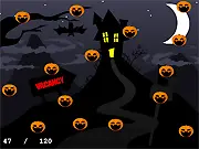 Play Pumpkin Panic free online arcade game clear screen mouse over pumpkins