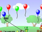 Play Balloon Teddies free online color matching game, catching colorful balloons and giving them to little teddy bears