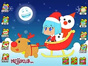 Santa Girl Dressup free online game showing a girl dressed in a festive, warm Christmas outfit