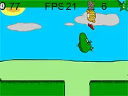 The character in Clock Land standing on a platform surrounded by moving gears and large antique clocks, representing the platform puzzle genre