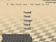 The Typhoo word puzzle game logo and a screenshot showing cryptic, hidden words and logic clues. Play the free online logic game.