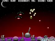 Play Planet Chaos free online defense shooter game, defending the Earth from invaders, aiming and shooting enemy ships on PlayArcadeHub
