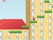 Play Go to the Moon free online platform game, jumping from platforms toward the moon in the sky, vertical climbing adventure