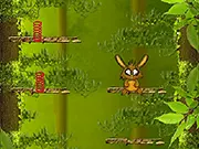 Play Rabbit Jump online free game - help the rabbit jump through platforms and collect bonus objects