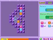 Wisdom Stars puzzle game grid with colorful stars being matched and eliminated with mouse control