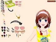 Summer Makeover Dressup free online game, styling a girl in a cute summer fashion look