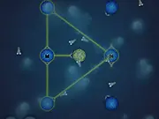 Max Connect puzzle game screenshot, reflecting laser beams by rotating blue connector tiles, free online game