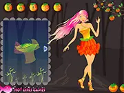 Fruit Girls Dressup free online game screenshot, styling girls with colorful fruit-themed summer outfits
