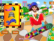 Skateboard Girl Dress Up game, play free online street style fashion and skate clothing game