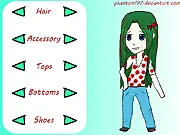 Screenshot of Makishima Yuusuke Dress Up online game showing the anime character in a custom outfit