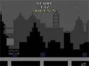 Gameplay screenshot of the free online puzzle game Project Crushing Box, showing a simple block character on a platform ready to crush an obstacle.
