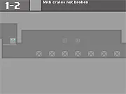 Screenshot from Paved with Bad Foresight online game showing a character jumping across platforms in an abstract room