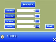 Screenshot of the RPG Director simulation game showing management menus and statistics for developing a new role-playing video game