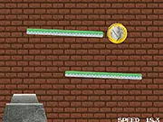 Play Super Coin Drop free online puzzle game, balancing platforms to guide a coin to the pot, physics challenge on PlayArcadeHub