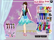 Hilda Dress Up free online fashion game featuring a girl in a dreamy atmosphere wearing a cute outfit