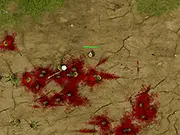 Ascaris Rush free online game screenshot, character fighting mutant worms and spiders with an upgraded gun.