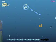 Orboros dragon-like creature flying through space and absorbing energy, free online arcade game with an evolving tail mechanic on PlayArcadeHub