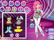 Sweet Fluorescent Dress Up free online game PlayArcadeHub neon fashion style accessories