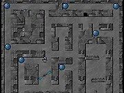 Screenshot of Ploop Adventures free platformer game showing the Ploop character jumping over deadly spikes on a challenging block layout.
