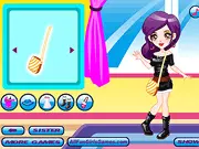 Twin Sisters Makeover game screenshot, two cartoon sisters in stylish coordinated outfits for a walk