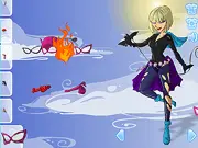 Super Stylish Coloring Dressup game screenshot, girl character designing a superhero costume