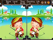 Find the Difference free online puzzle game spotting differences visual skills cartoon scenes