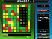 Play Quadronix free online color matching puzzle game, fast-paced shape gathering game, score-based block puzzle on PlayArcadeHub
