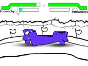 Scrownchy Kombat free online fighting game, two Scrownches engaged in a fist kicking death brawl on one of 10 stages